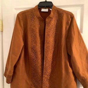Alfred Dunner L (Size 16)  Suede Like Jacket NWOT